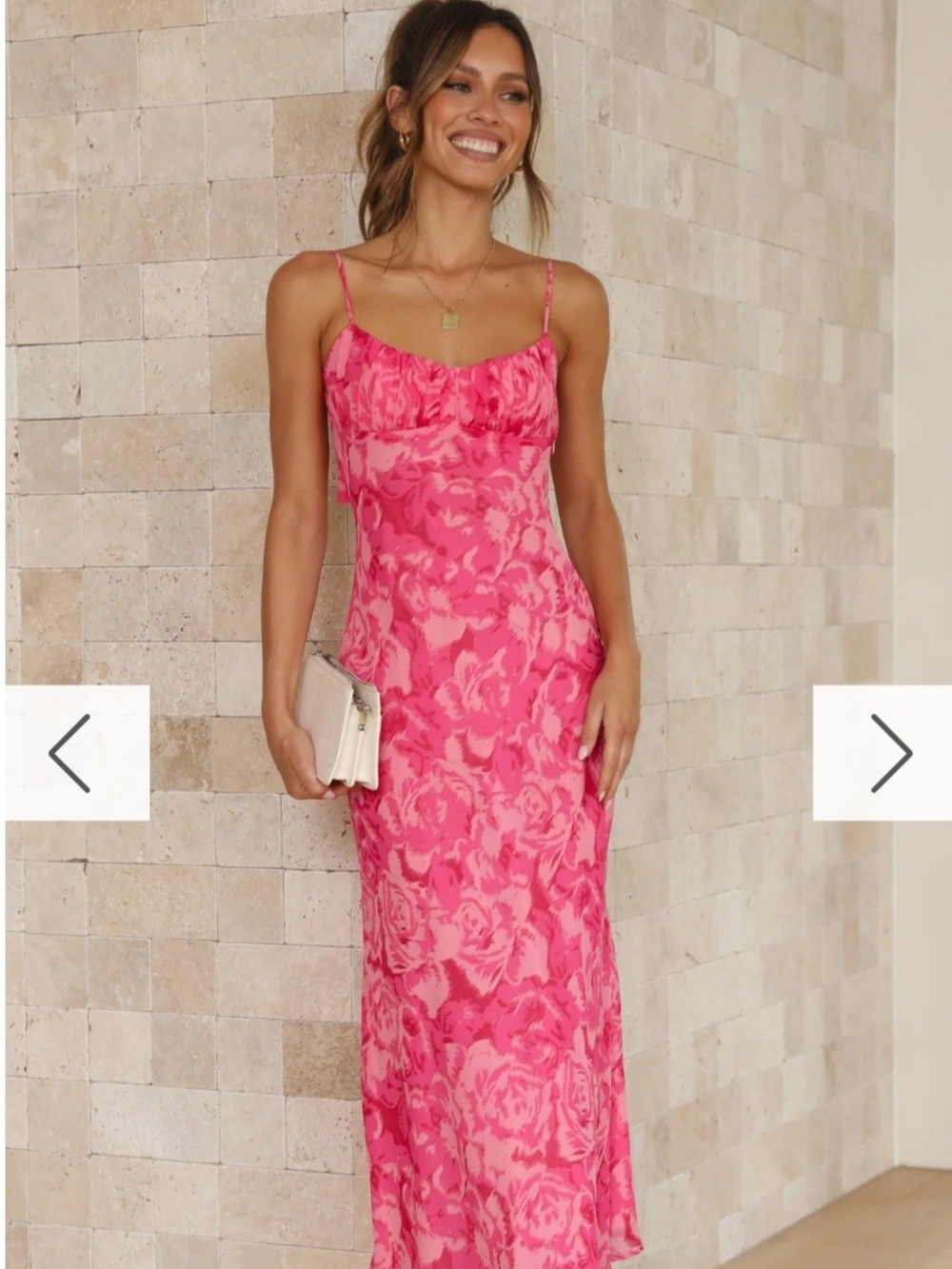 Pink Floral Maxi Dress - Women - Picture 1 of 2